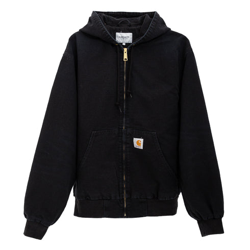 Carhartt Wip OG Active Jacket Black Stone Canvas I034820 4068584145261 Front Degliuberti